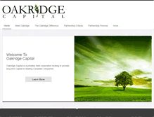 Tablet Screenshot of oakridgecp.com